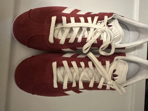 Adidas Originals Gazelle Men's Lifestyle Burgundy Low Shoes Size 8.5 - Picture 3 of 7