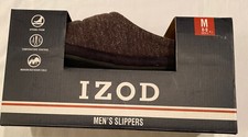 NWT Men s Izod Brown Slippers Size M 8-9