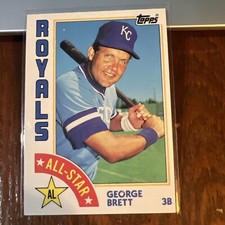 George Brett 1984 Topps Baseball All-Star Card #399 Kansas City Royals HOF