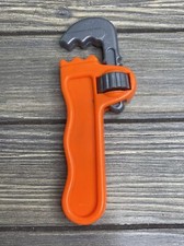 Vintage Plastic Orange Gray Wrench Pretend Play Tool