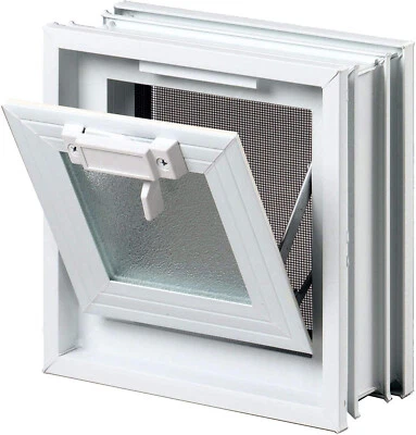 Fuchs Design Lüftungsfenster 189x189x80mm anstatt 1 Glasbaustein 19x19x8cm