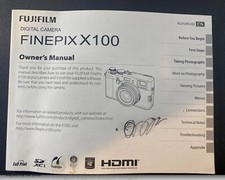 FUJI FUJIFILM X100 FINEPIX PRINTED INSTRUCTION MANUAL USER GUIDE 123 PAGES