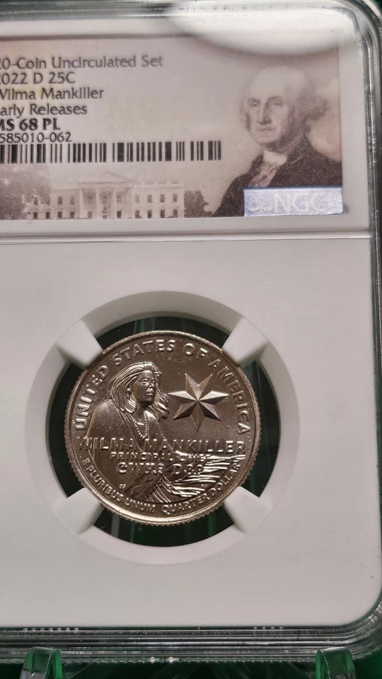2022 D Wilma Mankiller 25c MS68 PL  American Women Quarter - Image 3 of 4