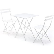 SET BISTROT QUADRATO DA GIARDINO PIEGHEVOLE TAVOLO SEDIE BALCONE TERRAZZO