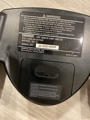 Analyseur De Composition Corporelle Omron HBF-306C - Mesure Graisse, IMC, Testé Fonctionnel, Occasion