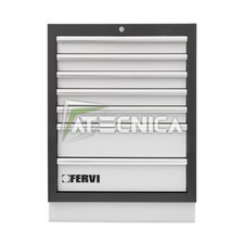 Cassettiera fissa 7 cassetti FERVI A007/17 per arredamento officina FERVI A007
