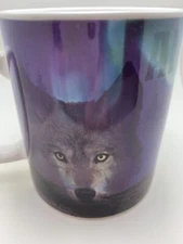 Artic Circle Enterprises Alaska Coffee Mug Wolf Wolves Northern Lights Pre-Owned