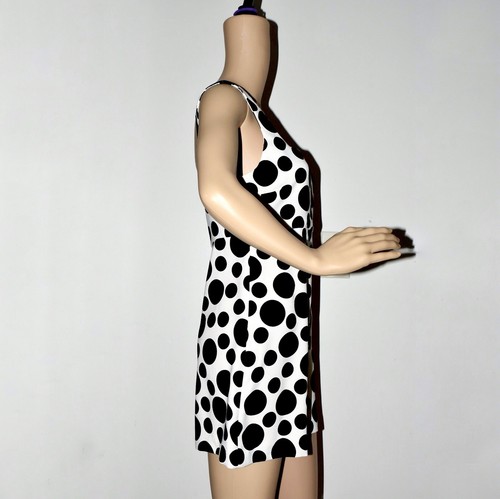 Zara women’s polka dot mini dress limited edition ivory/black size S - Picture 5 of 8