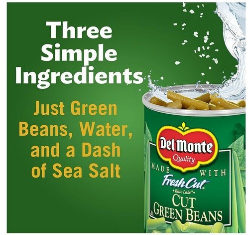 DEL MONTE FRESH CUT BLUE LAKE Cut Green Beans Canned Vegetables,14.5 Ounce (Pack - Picture 6 of 7