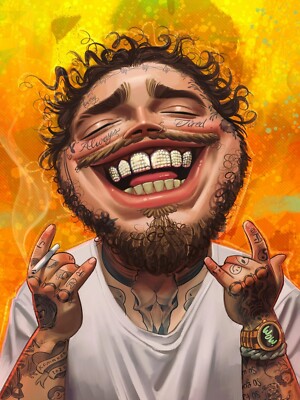 Großes A3 Post Malone Poster (nagelneu)
