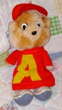 Vintage 1983 Alvin And The Chipmunks Plush Doll 11" CBS Toys - Alvin