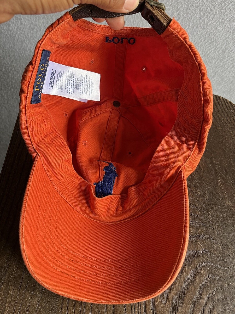 Vintage Polo Ralph Lauren Big Pony Leather Strap Hat #3