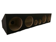 Sound Bar Quad 6.75" Speaker Pod Box Enclosure and 2x 3 Bullet Tweeters-Black