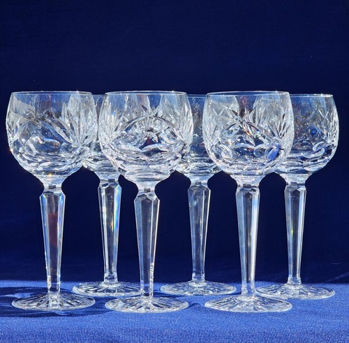 WATERFORD Crystal ASHLING Wine Hock Stem Glass made in Ireland 7 1/2" High - Picture 2 of 23