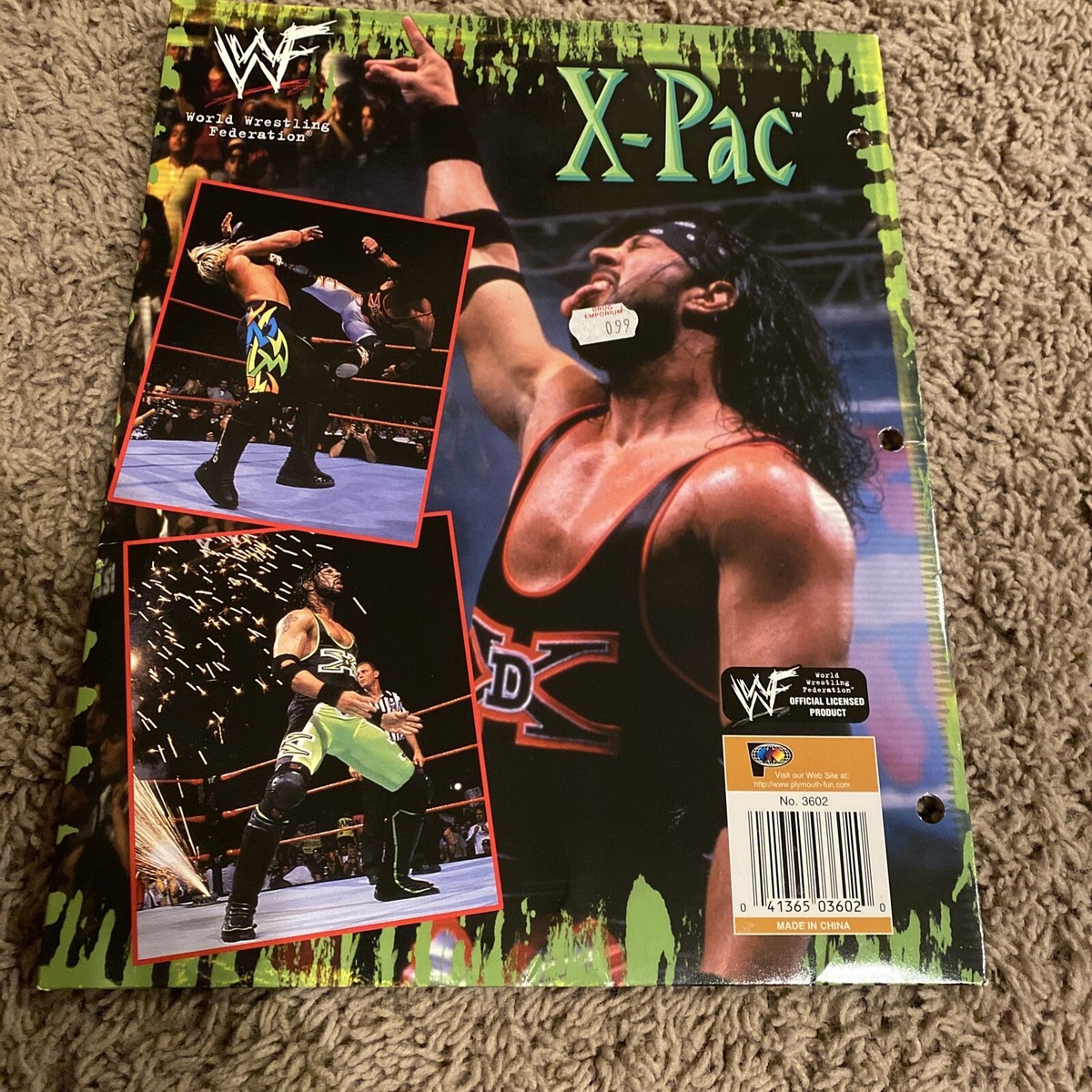 Vintage WWF DX 3 Ring Binder Folder 1999 Road Dogg Jesse