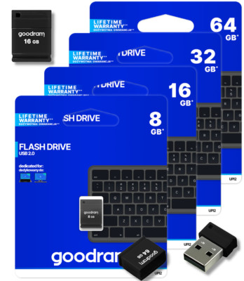 Goodram USB Stick 8/16/32/64GB USB 2.0 Flash Drive mini Speicherstick schwarz