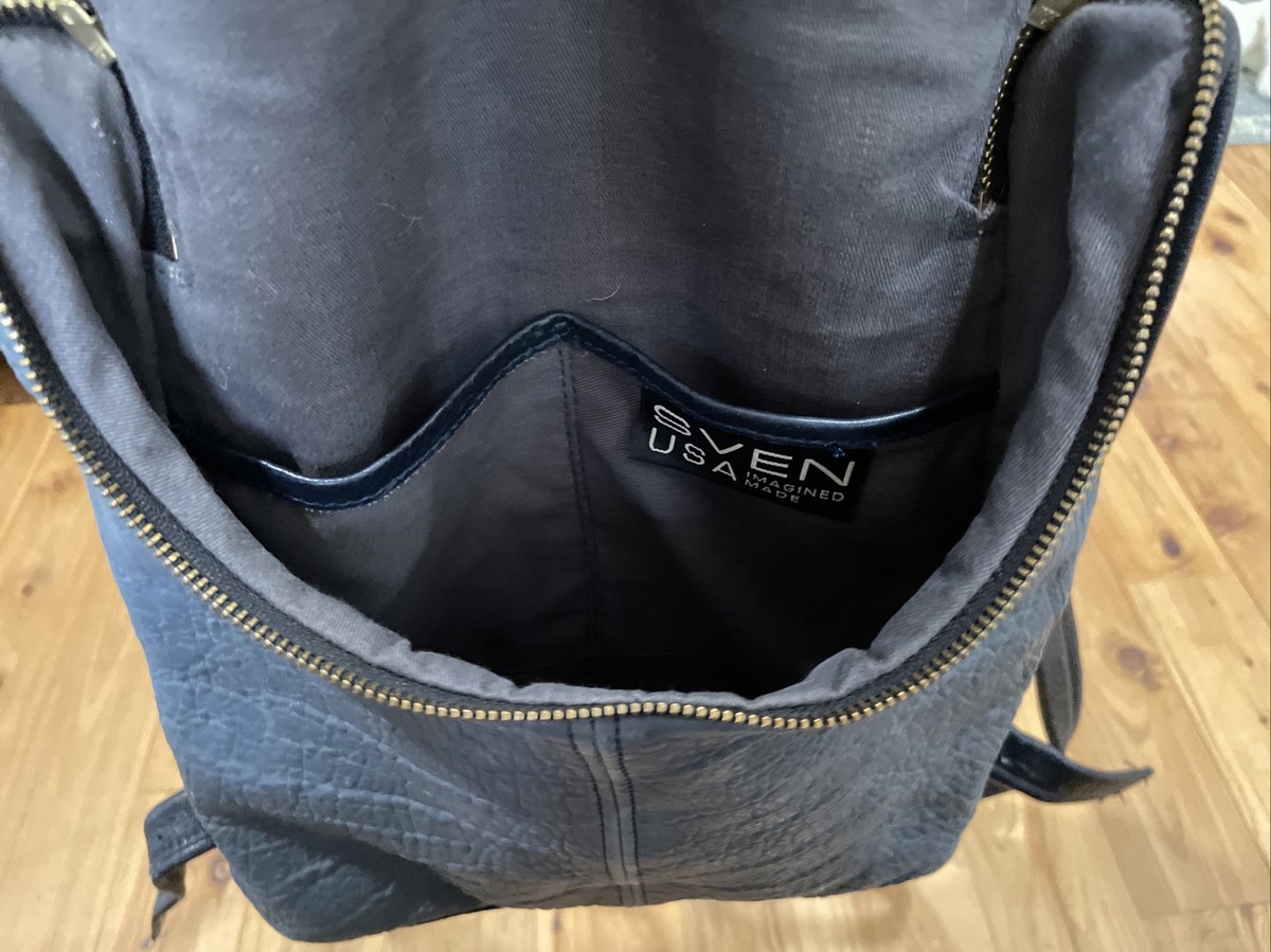 SVEN USA Style No. 536 Tan Pebbled Leather Double Zip Backpack Hudson No. 297 – Ghurka main image 2