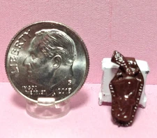 Dollhouse Miniature Weapon - Gun in Holster - All One Piece - 2 per Set