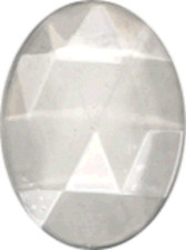 Stained Glass Jewels - 25mm X 18mm Clear Faceted Jewel