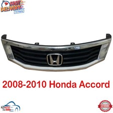 New Front Grille Chrome Molding Trim Emblem 3pc For 2008 2009 2010 Honda Accord