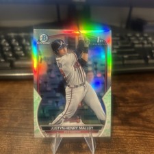 2023 Bowman Chrome 1st Bowman Green Lunar Glow Refractor Justyn-Henry Malloy