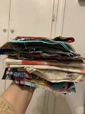 Fabric Scraps Bundle Mixed Sizes And Styles