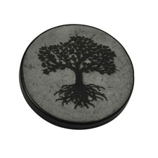 Shungite EMF Protection Sticker Polished 30 mm / 1.18" - Tree of Life / 1 pk