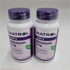 LOT OF 2  Natrol Melatonin, 1 mg, 180 Tablets EXP 01/27