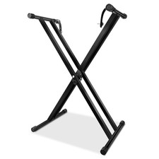 Adjustable Double-X Keyboard Stand   Heavy-Duty Piano Stand with Locking