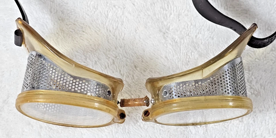 Gafas de seguridad Kimball K50 de colección años 40 gafas industriales Steampunk Cleveland OH Foto 2 de 4