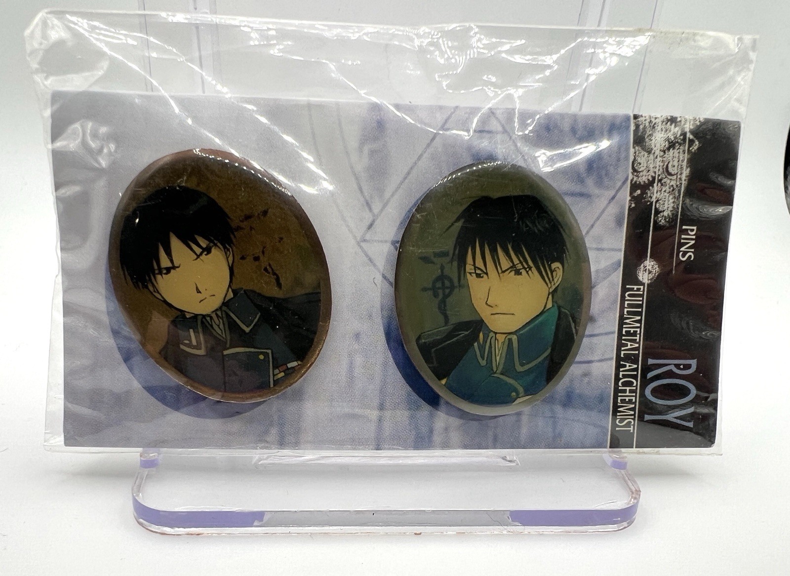 Fullmetal Alchemist Roy Mustang Movic Pin Two Pack 2004 Vintage