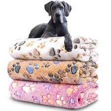Dog Blankets for Medium Large Dogs, 3 Pack Dog Blanket Washable 41" x 31", Fu...