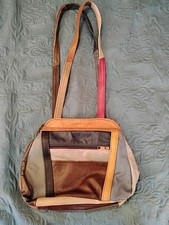 Patchwork Leather Mexican Hobo Shoulder Bag Purse Multicolor Boho EUC Free Ship