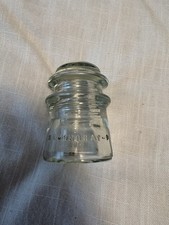 Vintage Hemingray No. 9 Clear Glass Insulator Made in USA Telephone Pole
