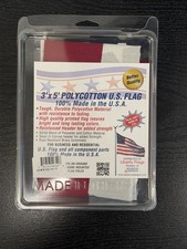 Large 3'x 5' American Flag 100% Nylon/Double Stitched/Embroidered/Made In USA.