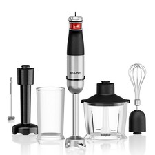 ROUNY Hand Held Stick Blender 6-in-1 Immersion Blender Stainless Steel 1200W