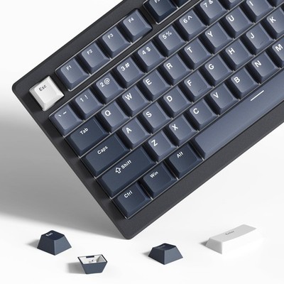 100 PCS PBT Keycaps For Mechanical Keyboard Cherry Profile Gray MX Switches