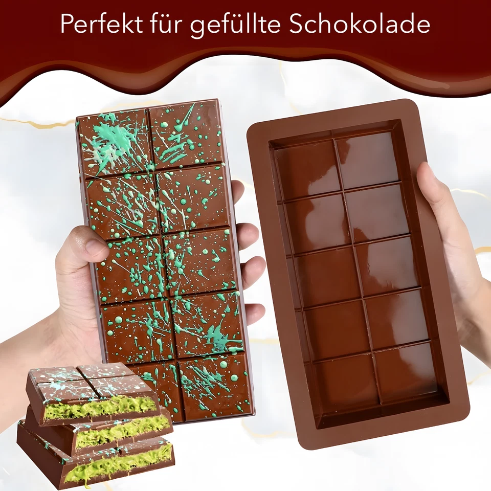 Molde De Chocolate AVANA Silicona Libre De BPA Dubai Molde Profundo Set De 2 - Imagen 3 de 4