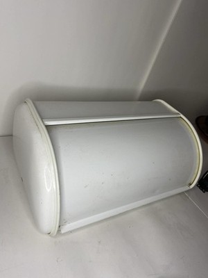 Vintage 80s style bread box White Roll Up