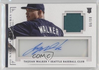 2014 Panini National Treasures 80/99 Taijuan Walker #92 Rookie Auto RC 2x6