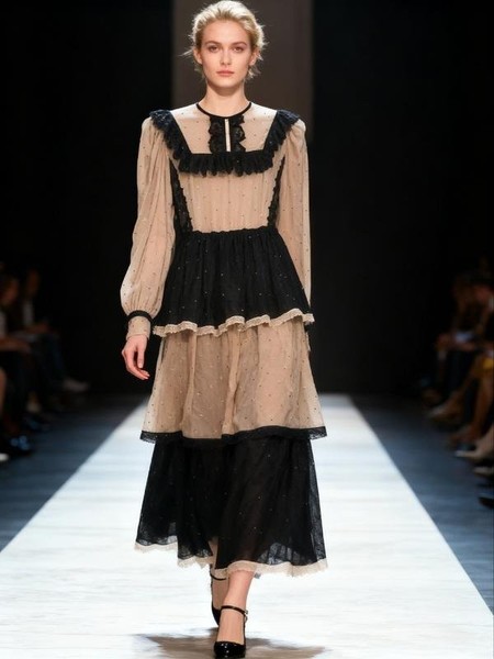 Women Elen Sich Dress Black Tulle L