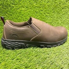 Avenger Flight Low Mens Size 10.5EE Brown Alloy Toe Safety Work Slip-On Shoes