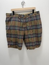 Polo Ralph Lauren Reversible Madras Plaid Khaki Shorts Men's 40 100 Cotton