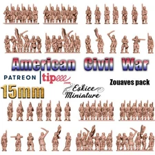 Zouaves Pack - American Civil War - 15mm -  Eskice Miniature