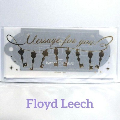 Twisted Wonderland Floyd Reech Valentine Message Card Official Anime Character