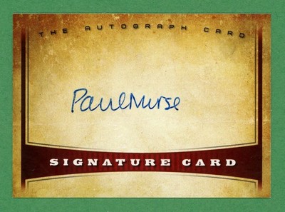 Sir Paul Nurse 2001 Nobel Prize in Physiology Medicine Signed Trading Card 28724