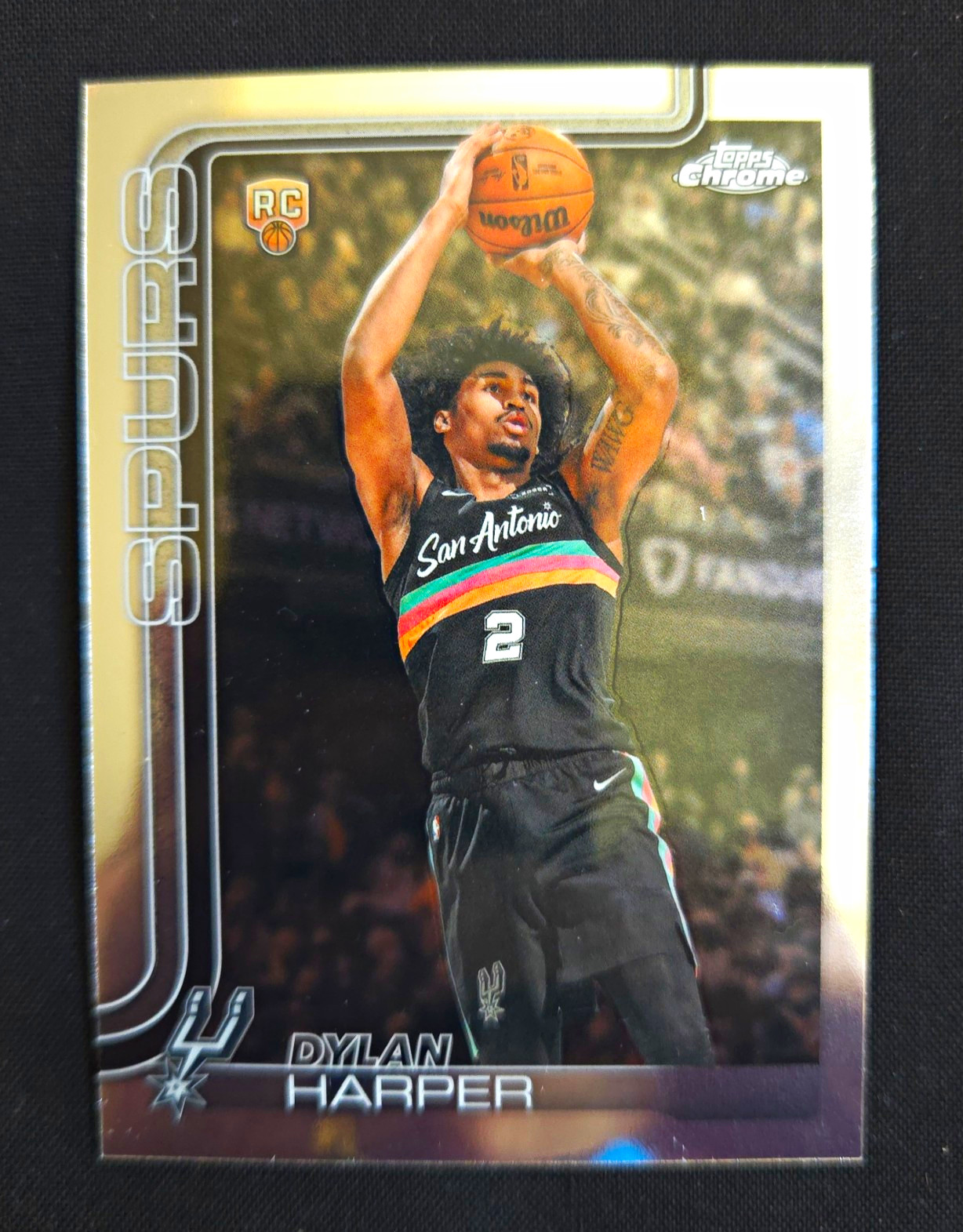 Topps 2025-26 Topps Chrome Dylan Harper RC #252 Base Set San Antonio Spurs