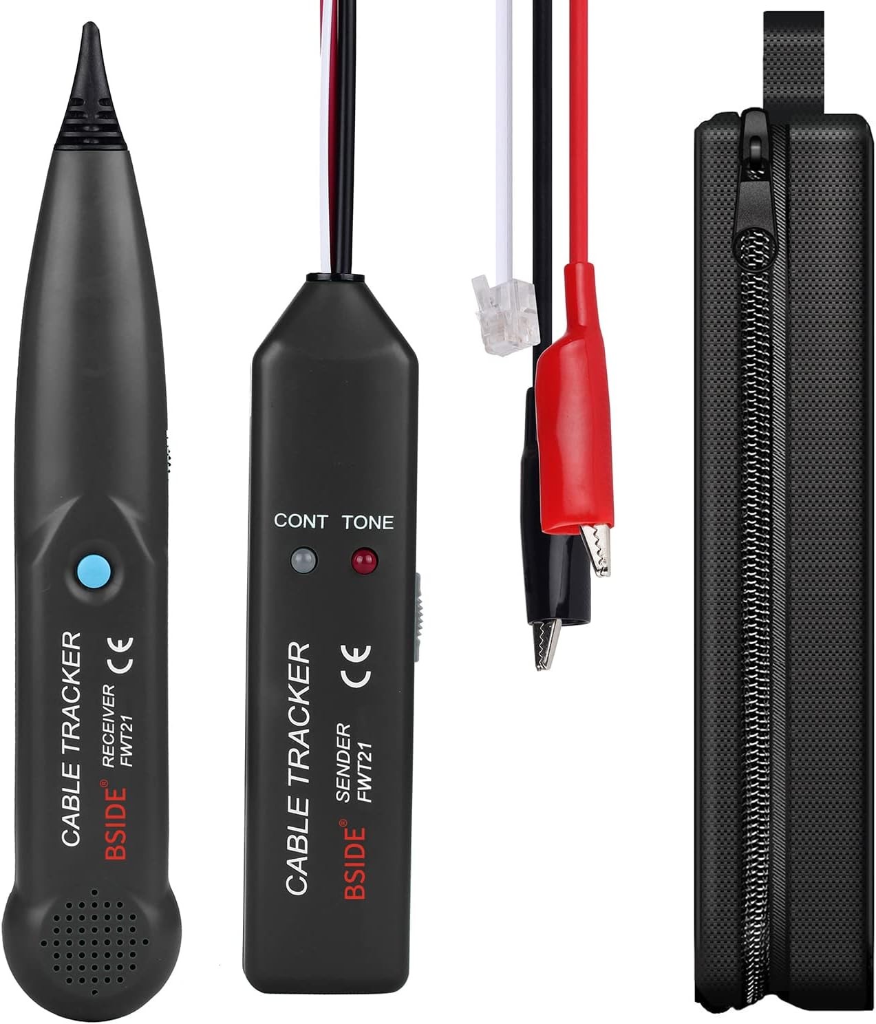 BSIDE FWT21 Telephone Wire Tracker RJ11 Cable Tracer Tester Line Finder Tone Ge