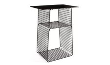 Habitat Cal Metal Bedside Table Black Industrial Contemporary 2 Tier 5816859