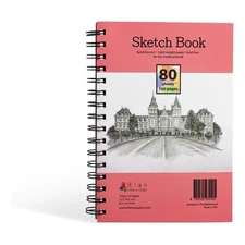 A5 Sketchbook, 80 Sheets Italian Paper 80 lb/120 GSM, Acid-Free Sketch Book